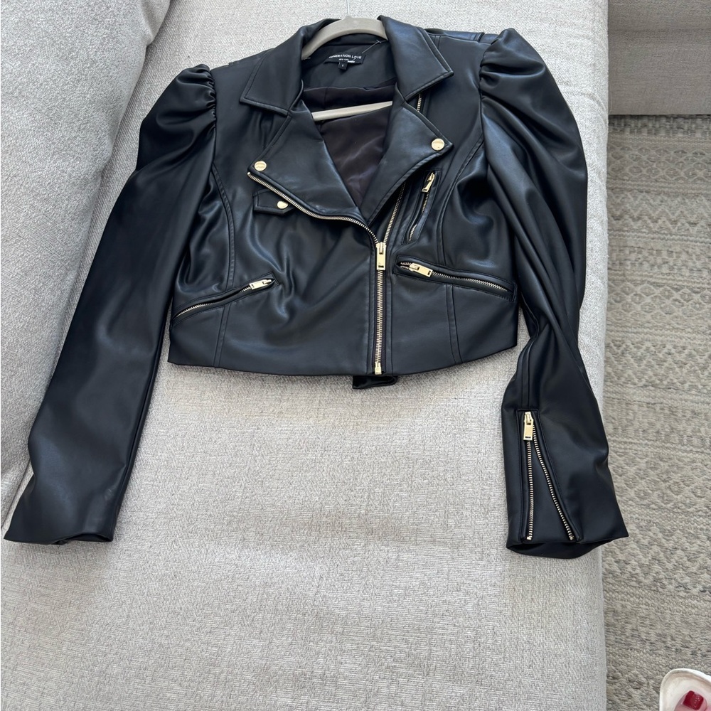 Black Faux Leather Jacket
